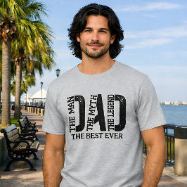 Papa De Man De Mythe De Legende Aangepaste Tekst T-shirt