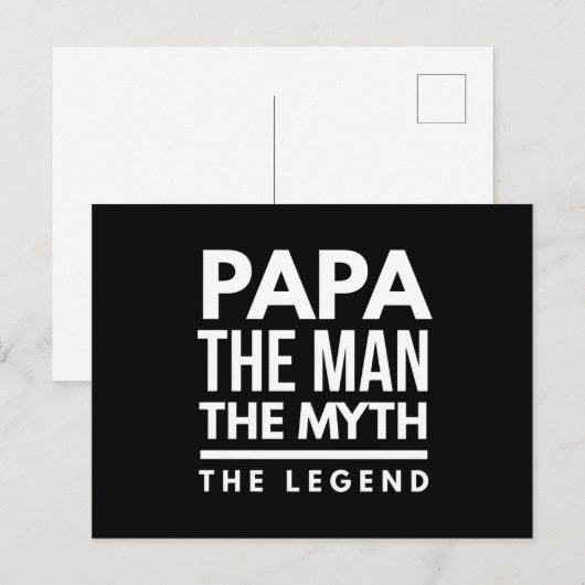 Papa De Man De Mythe De Legende Briefkaart (Voorkant / Achterkant)