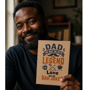 Papa de man de mythe de legende feestdagen kaart