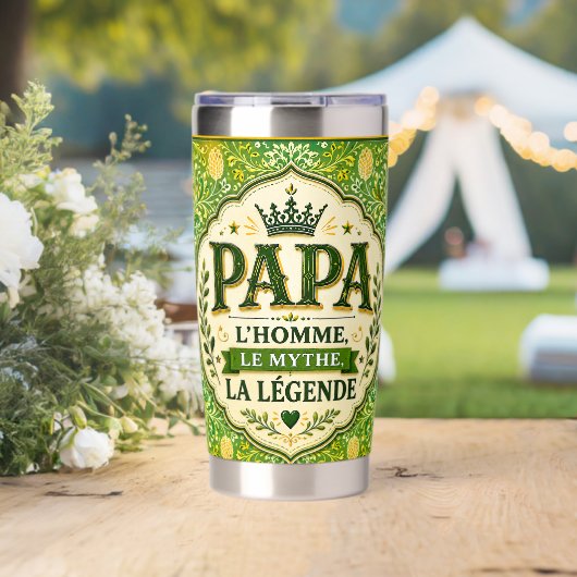 Papa, De Man, De Mythe, De Legende Geïsoleerde Drinkbeker (Bruiloft (Gedraaid) )