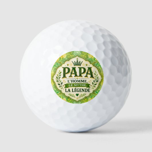 Papa, de man, de mythe, de legende golfballen (Voorkant)