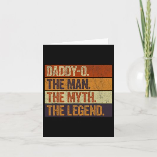 Papa de man De mythe De legende Grappig Retro Fa Kaart (Voorkant)