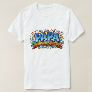 Papa De Man De Mythe De Legende Grappig Strips T-shirt