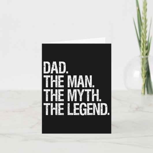 Papa de man de mythe de legende Grappig vaders cad Kaart (Voorkant)