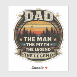 Papa De Man De Mythe De Legende Grappige Vader Sti Sticker