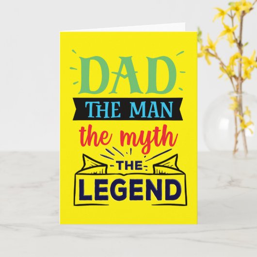 Papa, de man, de mythe, de legende kaart (Gele Bloem)