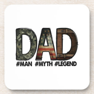 Papa - de man de mythe de legende Papa; vader; dik Bier Onderzetter