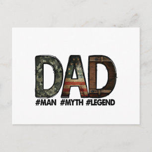 Papa - de man, de mythe, de legende Papa; vader; Feestdagenkaart