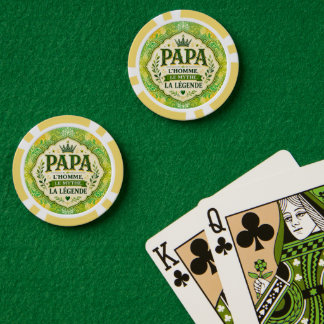 Papa, De Man, De Mythe, De Legende Poker Chips