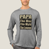 Papa de man de Mythe De legende Vaderdag Tri-Blend Shirt (Voorkant volledig)