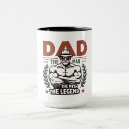 Papa De Man De Mythe De Legende Vintage Superheld Mok