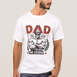 Papa De Man De Mythe De Legende Vintage Superheld T-shirt