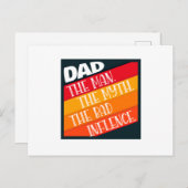 Papa de man, de mythe, de slechte invloed briefkaart (Voorkant / Achterkant)