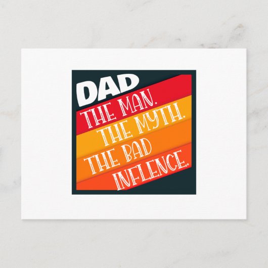 Papa de man, de mythe, de slechte invloed briefkaart (Voorkant)