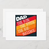 Papa de man, de mythe, de slechte invloed feestdagenkaart (Voorkant / Achterkant)