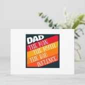 Papa de man, de mythe, de slechte invloed feestdagenkaart (Staand voorkant)
