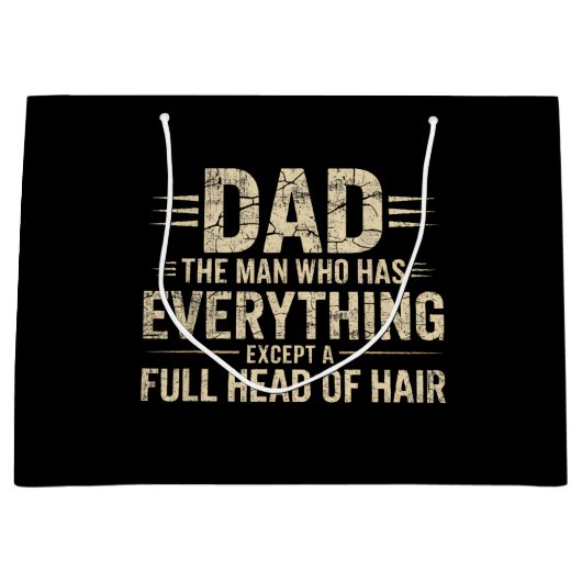 Papa de man die alles heeft behalve een volle bos groot cadeauzakje (Voorkant)