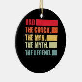 Papa De Man Myth Legend Coach Vaderdag Keramisch Ornament (Rechts)