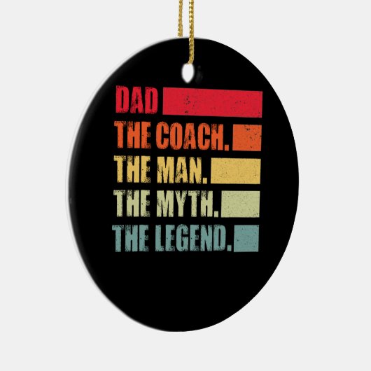 Papa De Man Myth Legend Coach Vaderdag Keramisch Ornament (Rechts)