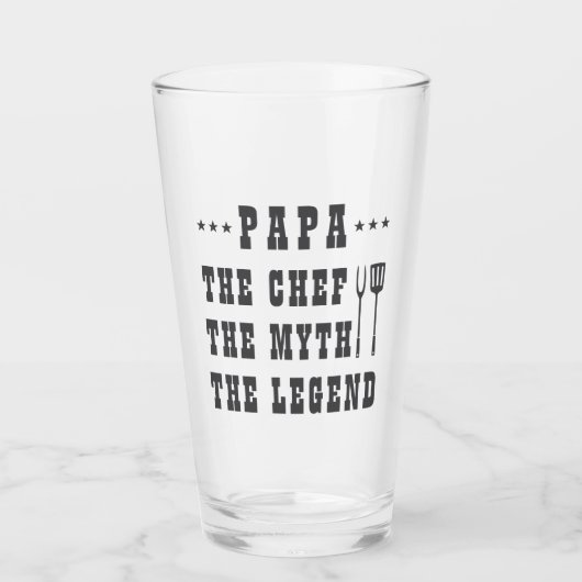 Papa De Mythe De Legende Grill Master Glass Glas (Voorkant)