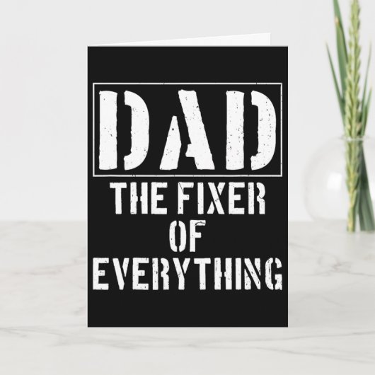 Papa de oplosser van alles Funny Father's Day Kaart (Voorkant)