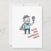 Papa de originele held verpersoonlijkbare Vaderdag Kaart (Voorkant)