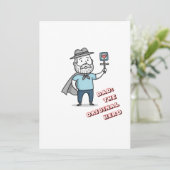 Papa de originele held verpersoonlijkbare Vaderdag Kaart (Staand voorkant)