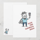 Papa de originele held verpersoonlijkbare Vaderdag Kaart (Voorkant / Achterkant)