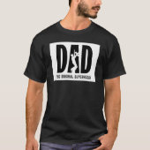 Papa - De originele superheld | Vet & leuk ontwerp T-shirt (Voorkant)