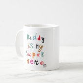 Papa de Superheld Koffiemok (Voorkant links)