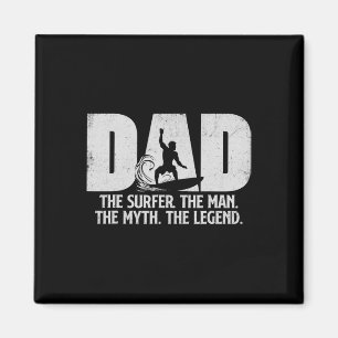 Papa De Surfman Mythe Legende - Surfen Surfplank Magneet