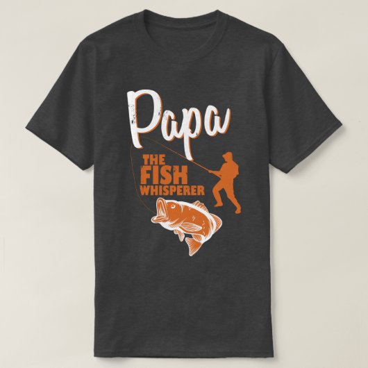 Papa de vis fluisteraar Mannen T-shirt (Design voorkant)