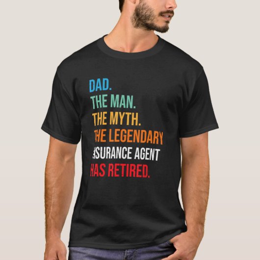 Papa De wettelijke verzekeringsagent is in dienst T-shirt (Voorkant)