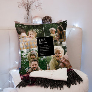 Papa Definitie Grappig & hartelijk Familie Foto Kussen