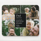 Papa Definitie Grappig & hartelijk Familie Foto Muismat (Voorkant)