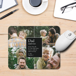Papa Definitie Grappig & hartelijk Familie Foto Muismat
