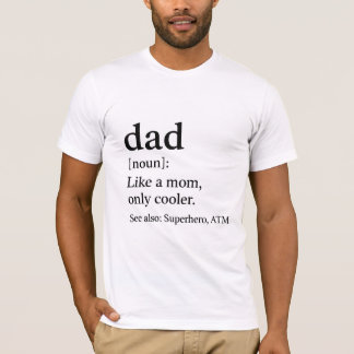 Papa definitie grappige vaders dag koeler dan mama t-shirt