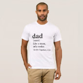 Papa definitie grappige vaders dag koeler dan mama t-shirt (Voorkant volledig)