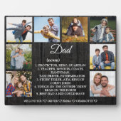 Papa-definitie met aangepaste 8 foto's en namen fotoplaat (Voorkant)