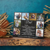 Papa-definitie met aangepaste 8 foto's en namen fotoplaat (Zijkant)