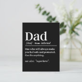 Papa Definitie Papa Gift Vaderdag Kaart (Staand voorkant)