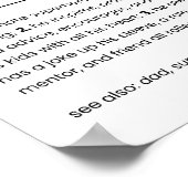 Papa Definitie Poster, Cadeau voor papa, Vaderdag Poster (Hoek)