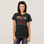Papa definitie voor opa vader vaders dag t-shirt (Voorkant volledig)