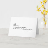 Papa - Definitie woordenboek Kaart (Gele Bloem)