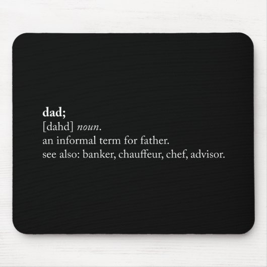 Papa - Definitie woordenboek Muismat (Voorkant)