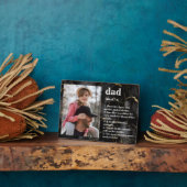 Papa Definitie Zwart Goud Marmer Fotoplaat (Zijkant)