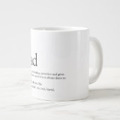 Papa Definition Citaat Fun Cool Black en White Grote Koffiekop (Voorkant rechts)