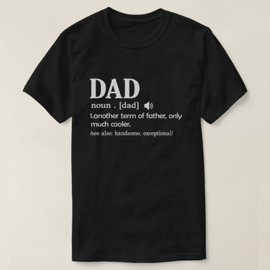 Papa Definition Funny Betekenis Cool Vaderdag T-shirt (Design voorkant)