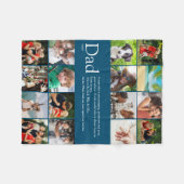 Papa Definition Gezegde 16 Photo Collage Blue Smal Fleece Deken (Voorkant (Horizontaal))