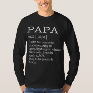 Papa Definition Grandpa Vaderdag Gifts - Mannen T-shirt